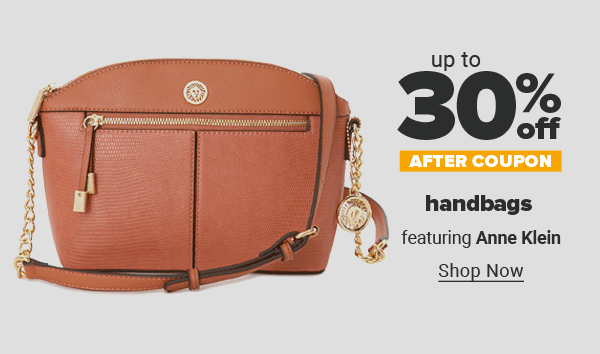 Up to 30% off after coupon handbags featuring Anne Klein. Shop Now.
