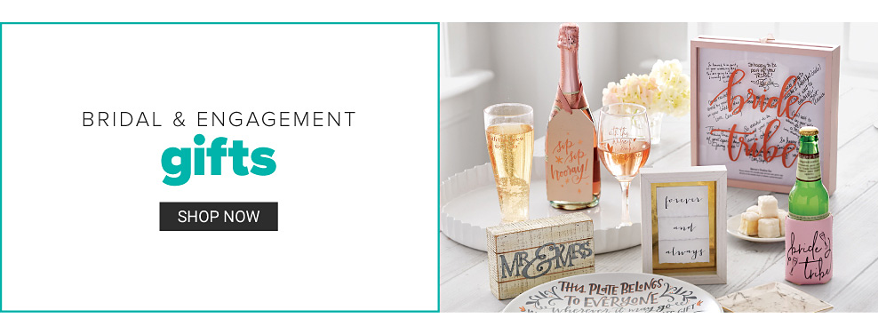 An assortment of bridal & engagement gifts. Bridal & engagement gifts. Shop now.