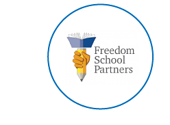Hometown partners. We're working to improve the health, security and educational opportunities for the families in our local community. Logos for the Charlotte Mecklenburg Schools Foundation, Freedom School Partners and BLA. 
