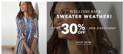 30% off Women's Sweaters