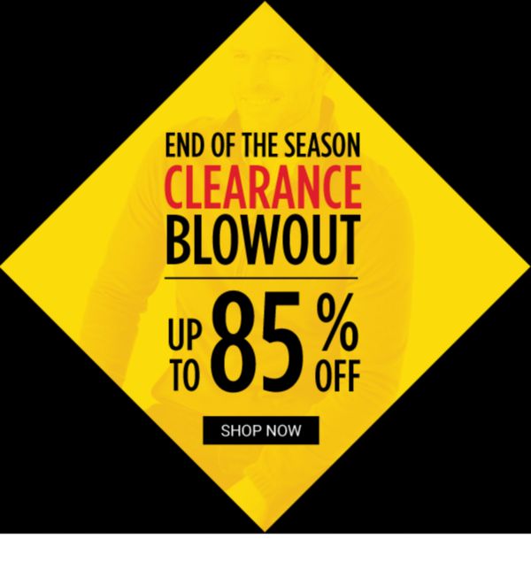 END OF THE SEASON CLEARANCE BLOWOUT - Up to 85% off. Shop Now.