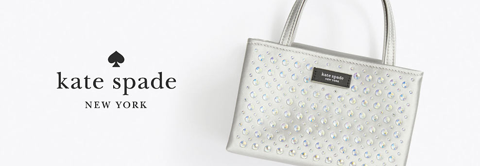 An image of a Kate Spade handbag. The Kate Spade New York logo.