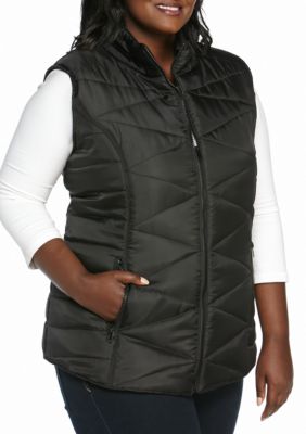 Plus size tunic puffer vest plus size for women long