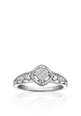 Belk  Co. Diamond Promise Ring in Sterling Silver