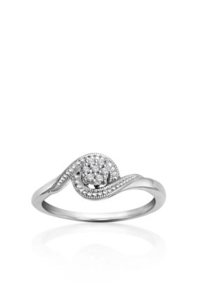Belk  Co. Diamond Promise Ring in Sterling Silver