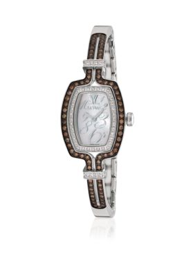 Le Vian Women's Chocolate DiamondÂ® Stainless Steel Bangle Watch | Belk