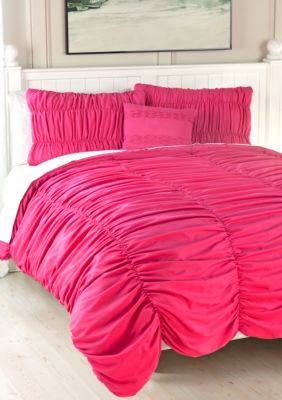 Seventeen® Ruched Pink Bedding Collection | Belk