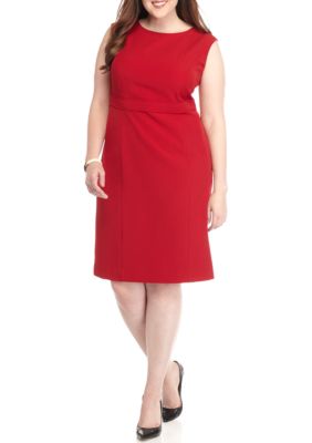 Kasper Plus Size Red Sheath Dress Belk