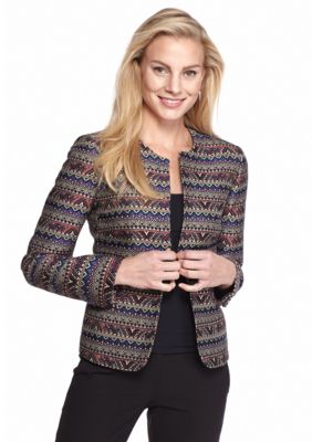 Tahari ASL Aztec Multi Flyaway Jacket