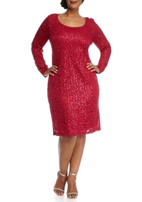 Dresses Plus Size Red Cocktail Belk 