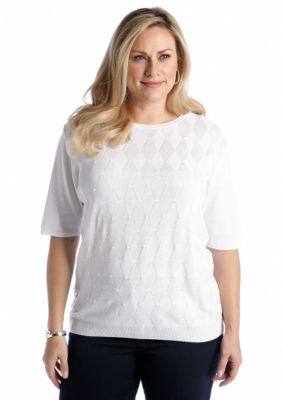 Alfred Dunner Plus Size Classics Solid Shell | Belk