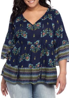 belk women's plus size tops