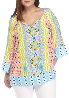 belk plus size tunic tops