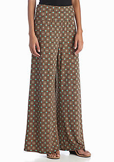 New Directions® Medallion Foldover Palazzo Pant