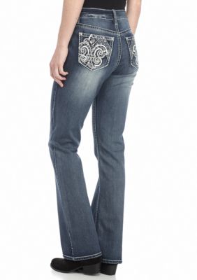 jeans rise mid belk lis bootcut fleur directions weekend