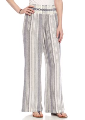 indigo rein striped linen pants