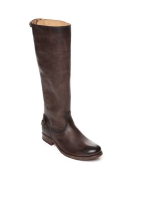 frye melissa back zip cognac