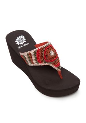 yellow box sandals at belk