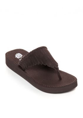 yellow box sandals at belk