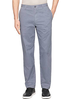 Calvin Klein Relaxed-Fit Flat-Front Twill Pants