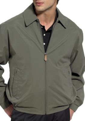 London Fog Men's Microfiber Bomber Jacket Lightweight Sherpa