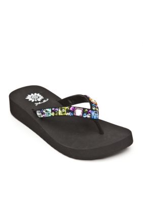 belk yellow sandals