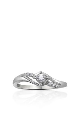 Belk  Co. Diamond Promise Ring in 10k White Gold