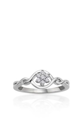Belk  Co. Diamond Promise Ring in Sterling Silver