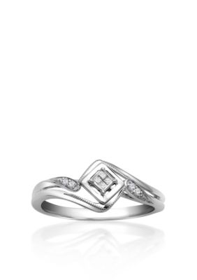 Belk  Co. Diamond Promise Ring in Sterling Silver