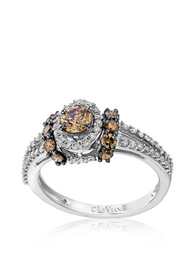 Le Vian® Chocolate Diamond® and Vanilla Diamond™ Ring in 14k Vanilla Gold™ - Belk Exclusive