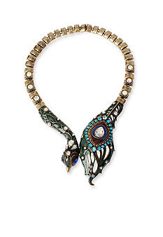 Betsey Johnson Peacock Frontal Necklace