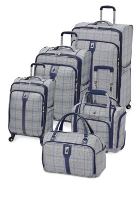 plaid luggage