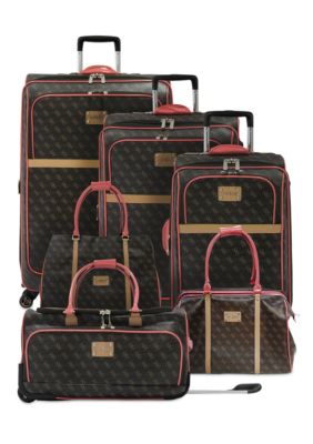 guess logo luggage