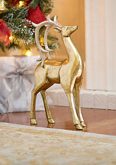 Biltmore® Christmas at Biltmore Gold Standing Reindeer with Glittery Antlers