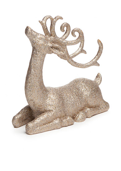 Biltmore® Sparkle & Shine Sitting Glittery Champagne Deer