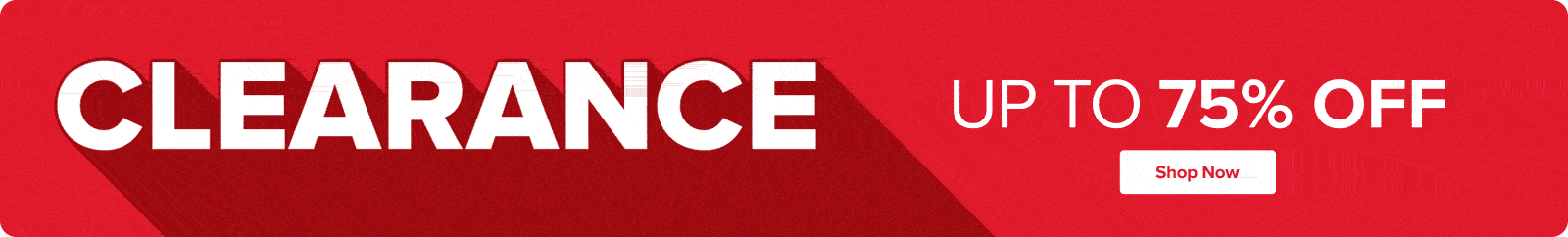 Up to 75% off clearance. 