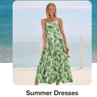Shop summer dresses. 