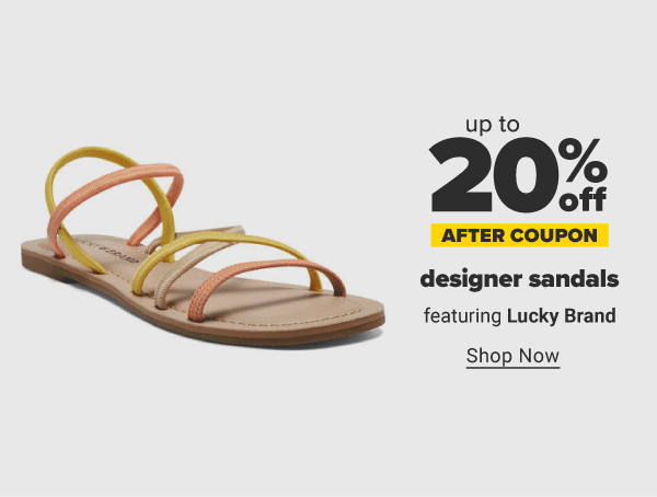 Up to 40% off women's sandals after coupon. Shop Now.