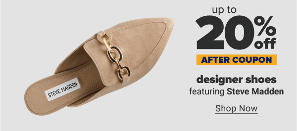 Up to 520% off designer shoes after coupon featuring Steve Madden. Shop Now.