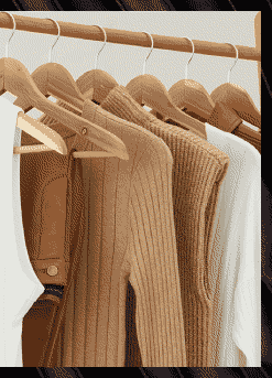 Image of clothes moving on rack