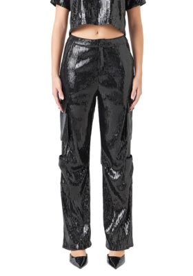 Women's Sequined Cargo Pants