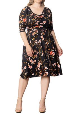 Women's Plus Heather Cowl Neck Midi Dress