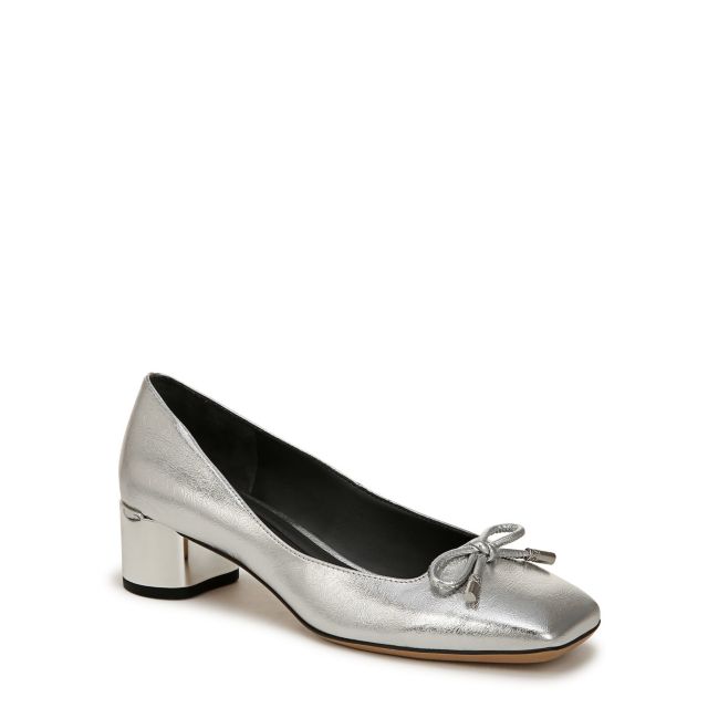 Silver Metallic Faux Leather