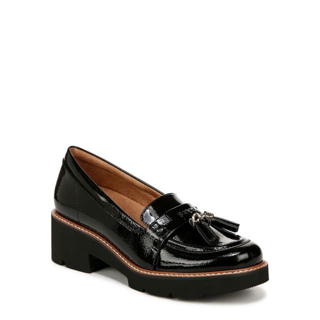 Black Faux Patent Leather