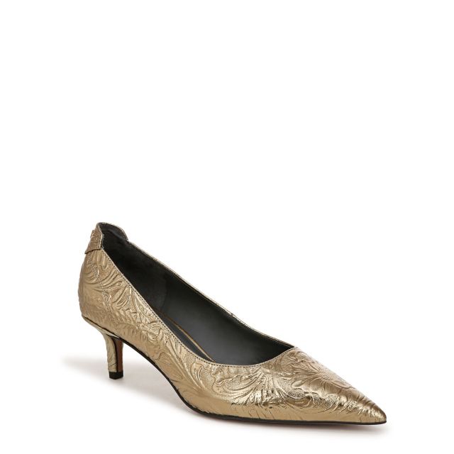 Bronze Gold Embossed Leather
