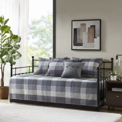 Ridge 6 Piece Reversible Plaid Daybed Cover Set