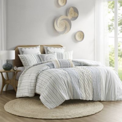 Imani Cotton Printed Comforter Set with Chenille