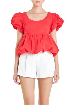 Women's Bubble Hem Top