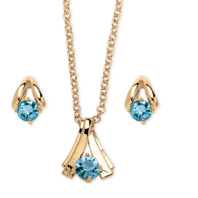 December - Simulated Blue Topaz