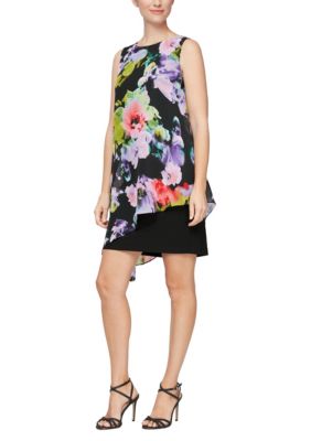 Short Sleeveless Printed Dress